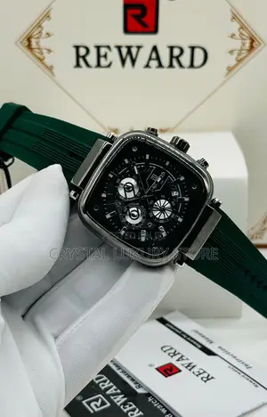 Reward Quality Luxury Men Rubber Strap Wristwatch
