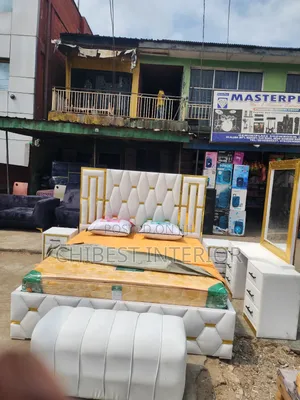 6by6 Complete Set of Upholstery Padded Bed Frame