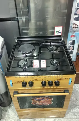 Brand New Maxi 3+1 (60/60cm) Standing Cooker With Oven -Wood