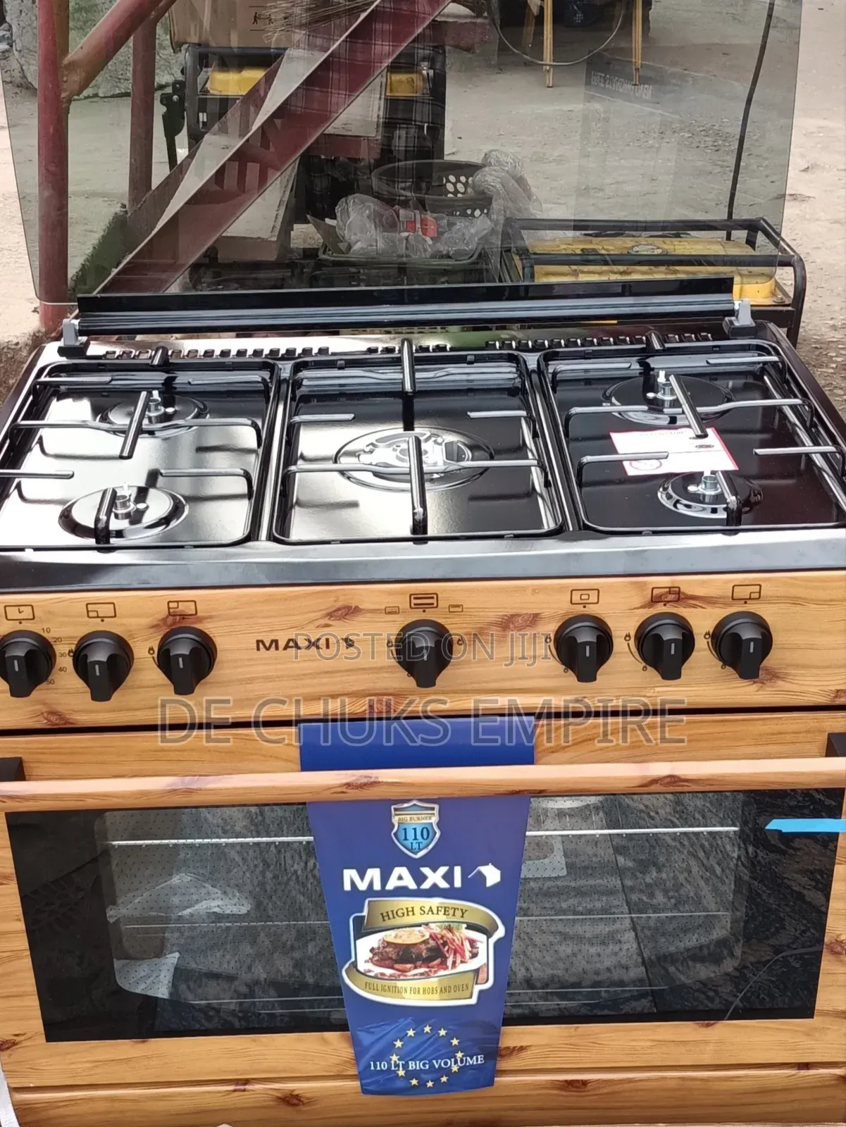 Maxi 5 Burner (90/60cm) -Standing Cooker With Oven -Wooden