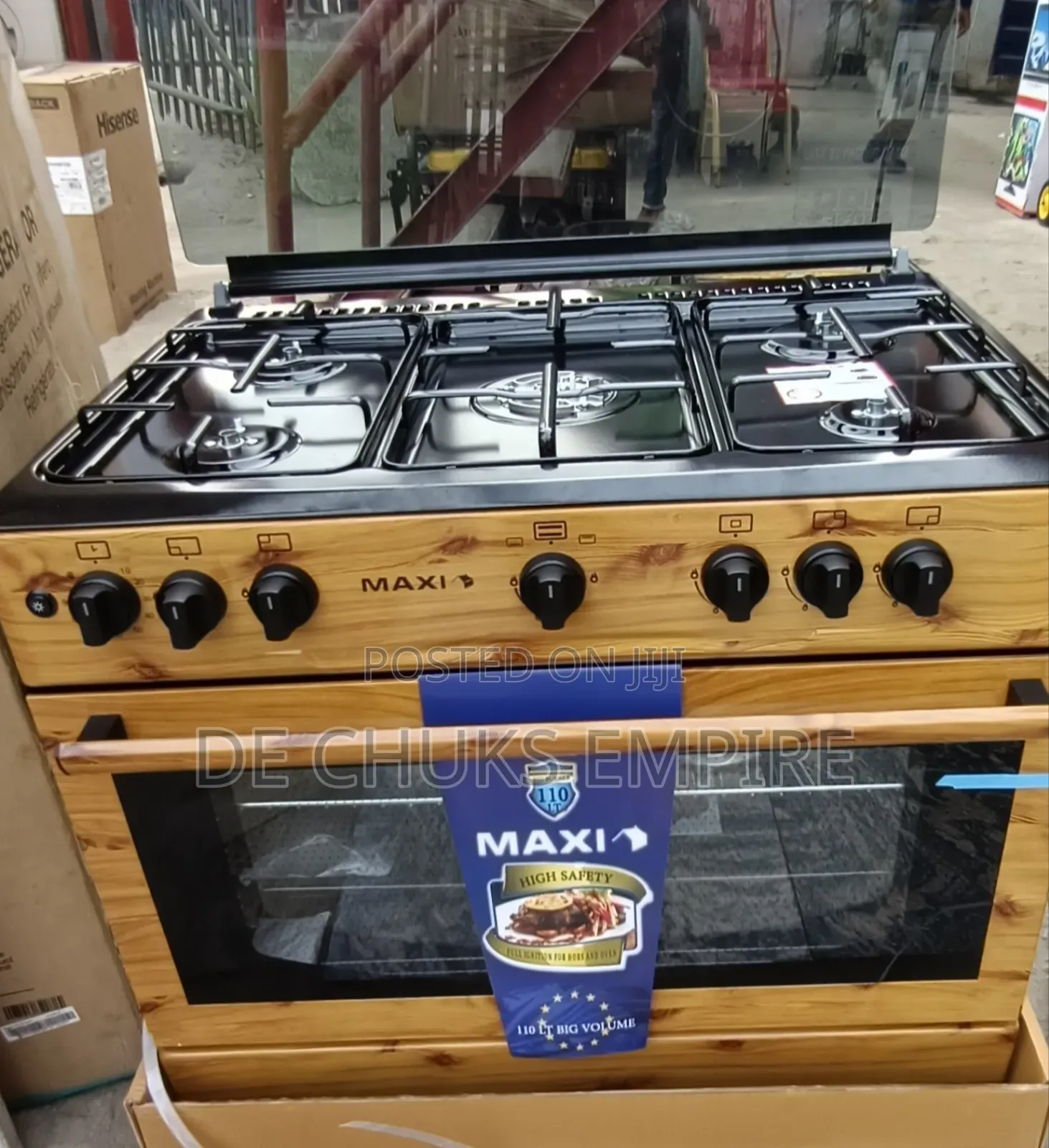 Maxi 5 Burner (90/60cm) -Standing Cooker With Oven -Wooden
