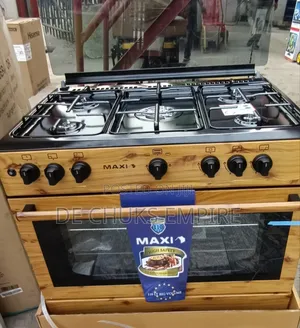 Maxi 5 Burner (90/60cm) -Standing Cooker With Oven -Wooden