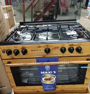 Maxi 5 Burner (90/60cm) -Standing Cooker With Oven -Wooden