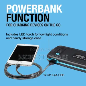 Ring 2.0L Micro Car Battery Fast Jump Starter + Power Bnak.