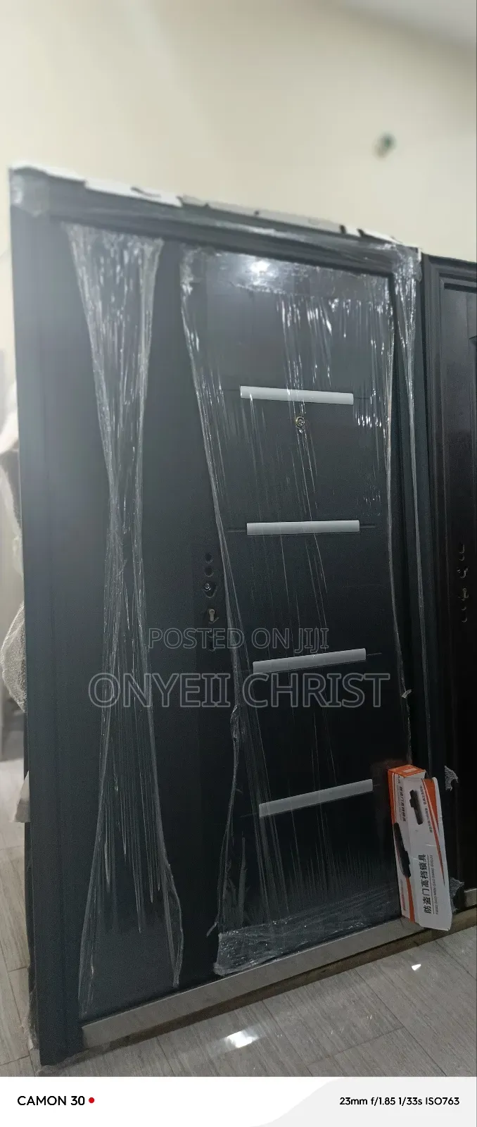 4ft Black Steel Door