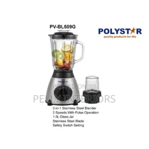 Polystar 2 in 1 Blender - 1.5L - 400W