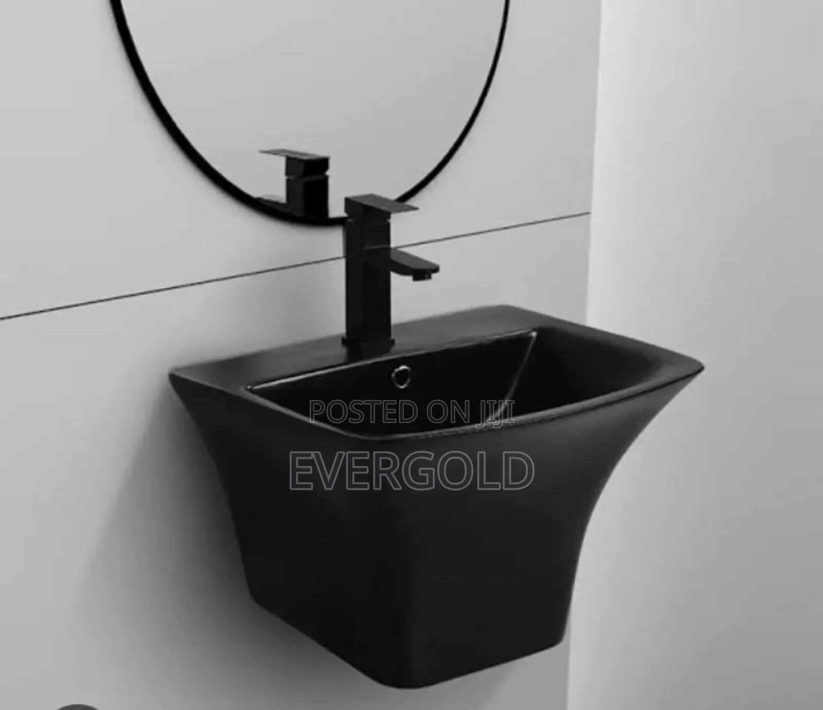 Black Wall Hung Wash Hand Basin Available