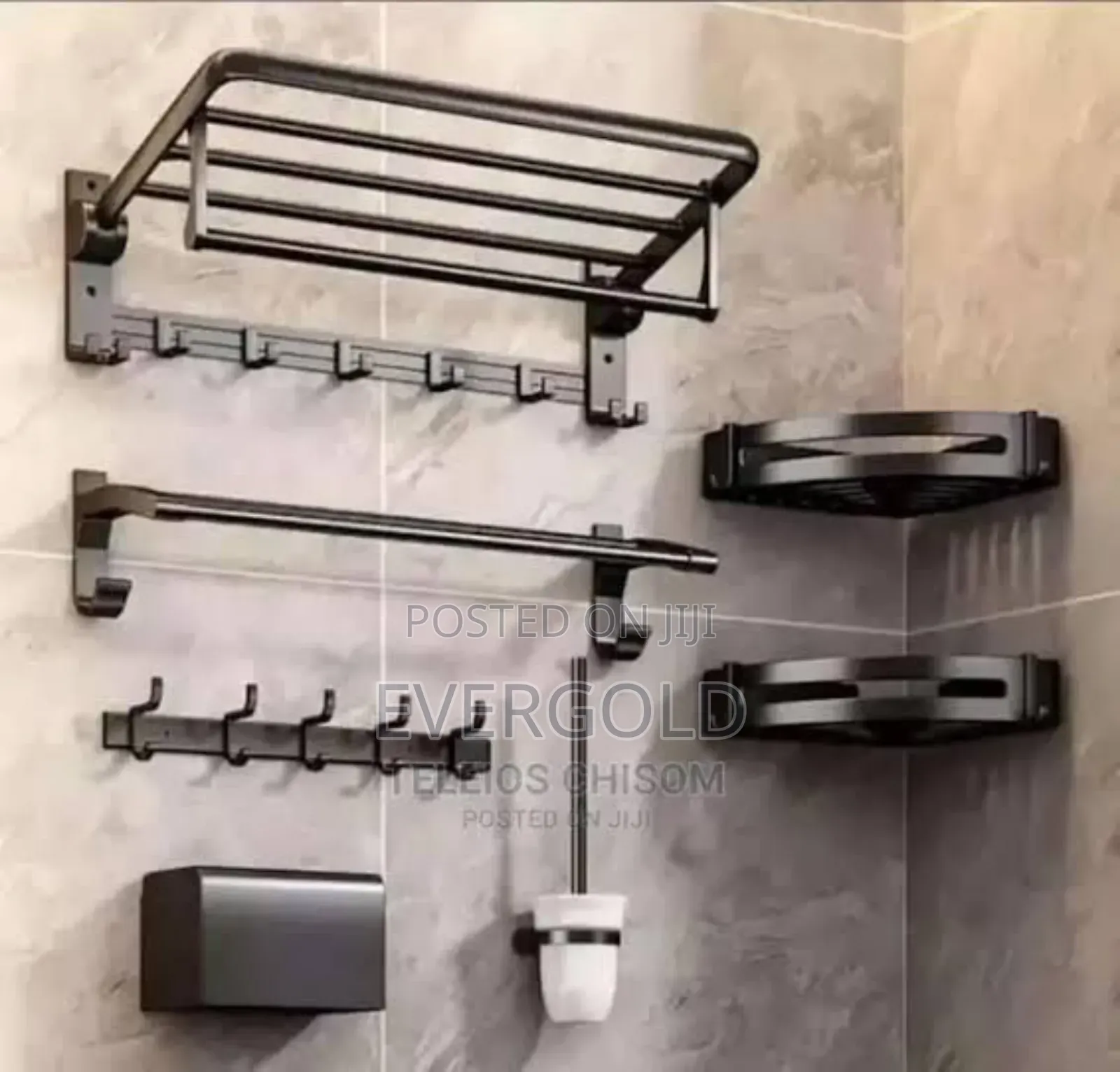 Black Complete Bathroom Accessories Available