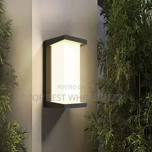 Simple Black White Outdoor Wall Lamp