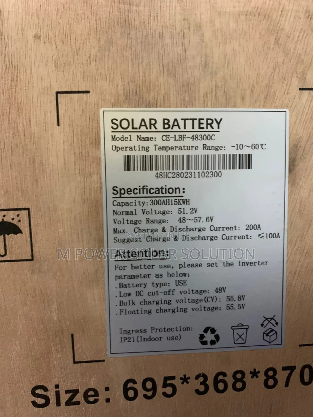 15kwh Cworth Energy Lithium Battery