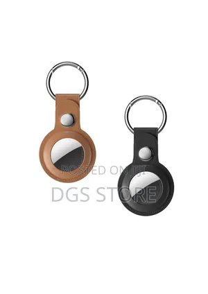 Blupebble Classic Leather Key Ring for Airtag Case
