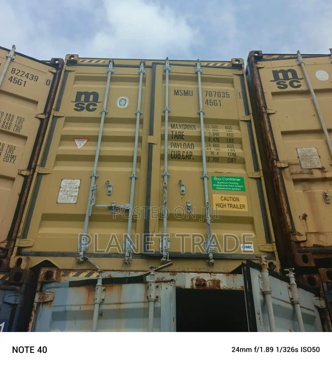 Clean 40ft Container Available in Large Quantities