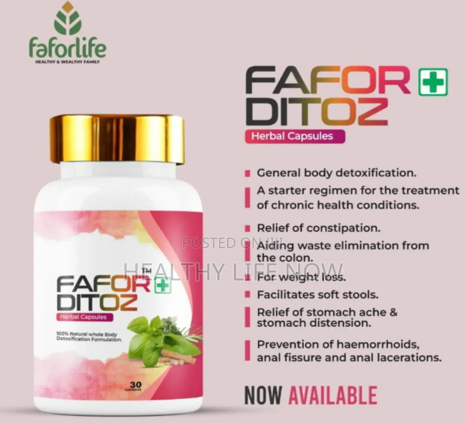 The Whole Body Detoxification With Fafor Ditoz Herbal