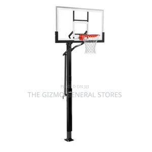 Spalding 60” Glass Screw Jack in-Ground Basketball Hoop