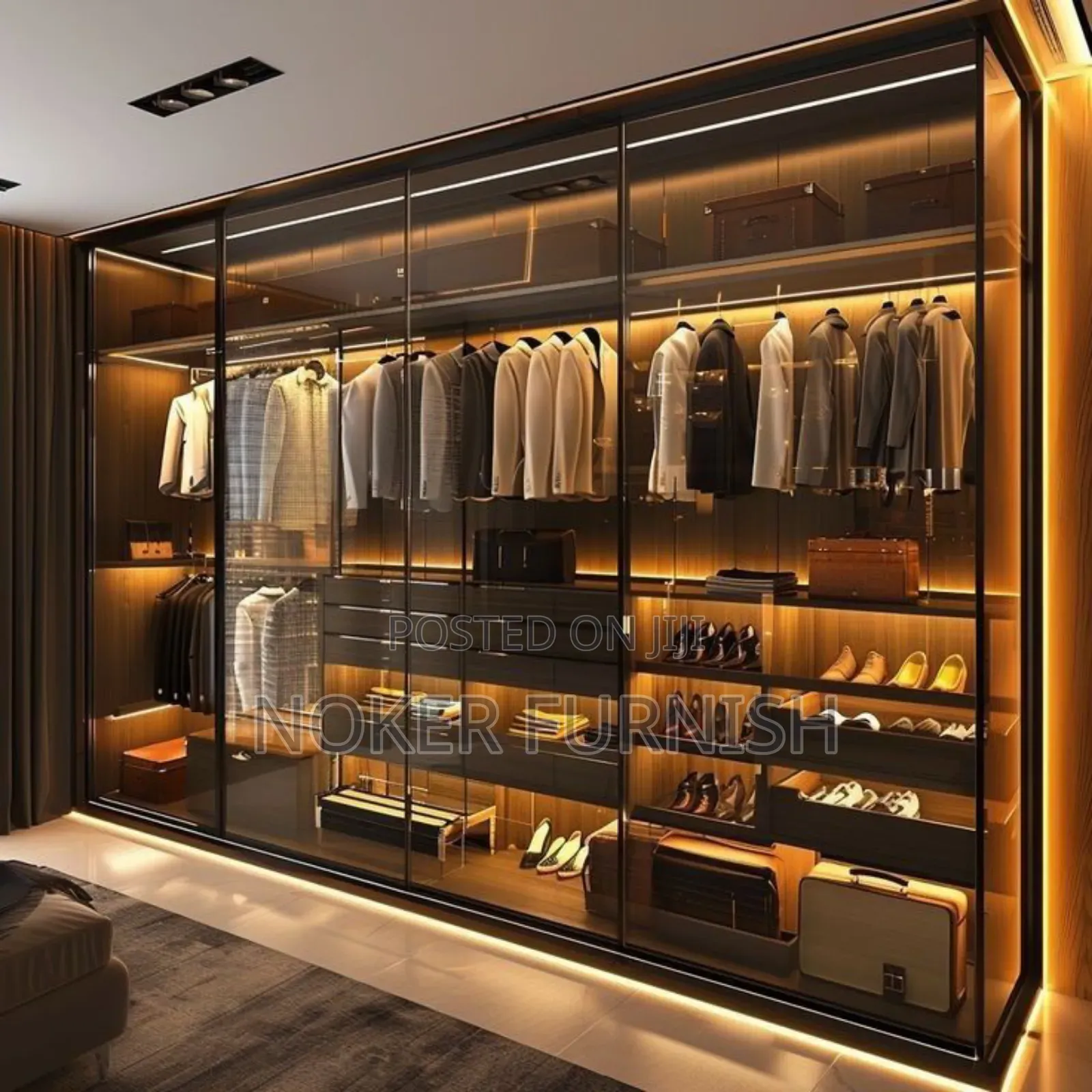 Interiors Closet System With LED Light
