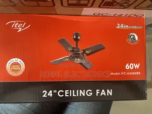 Strong Itel Ceiling Fan 24” With Double Ball-Bearing Motor