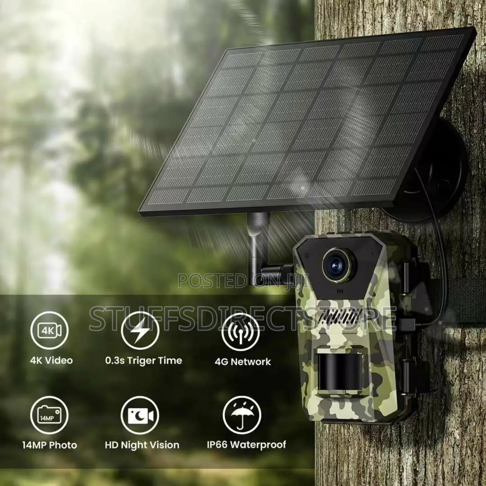 Solar 4G Bush/Farm Trail CCTV Camera