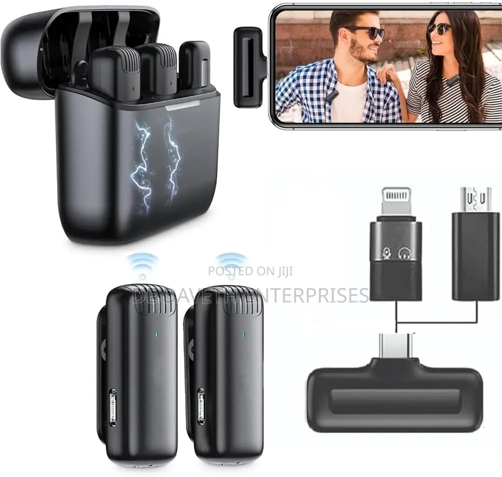 Multifunction 3-in-1 Wireless Lavalier Mic With Cup Case