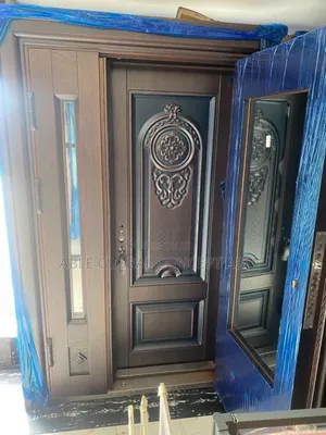 Copper Security Door in Door With Glass