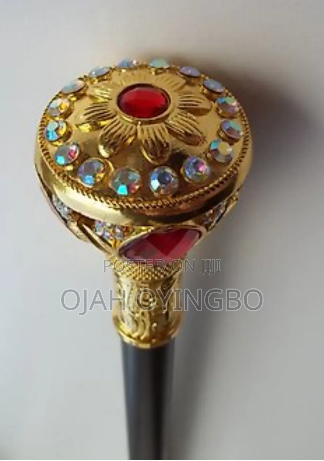 Black Body Stoned Head Staff