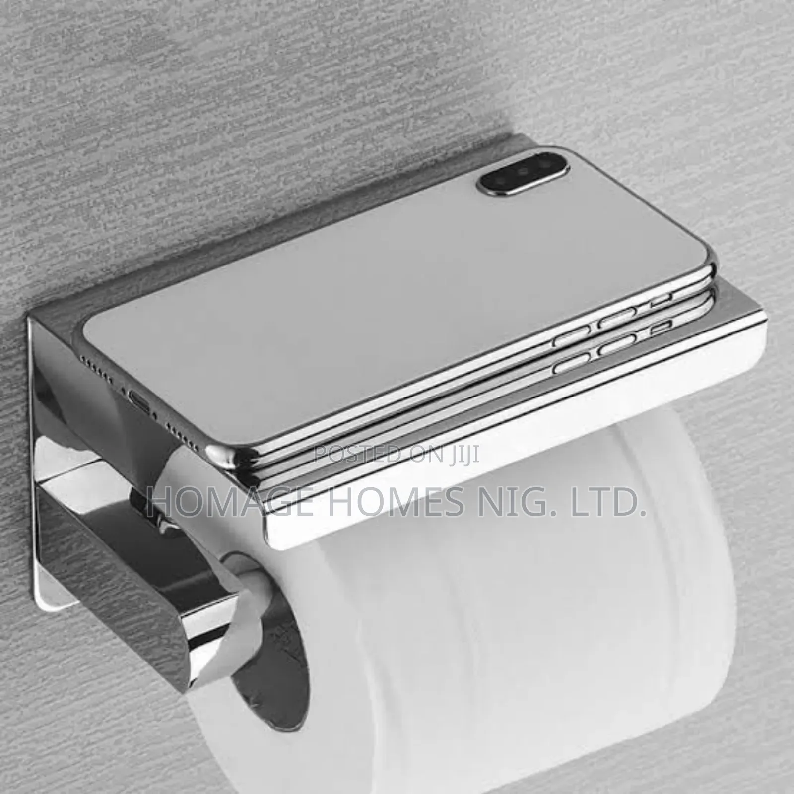 Stainless Tissue Holder Wit Phone Compartment 01