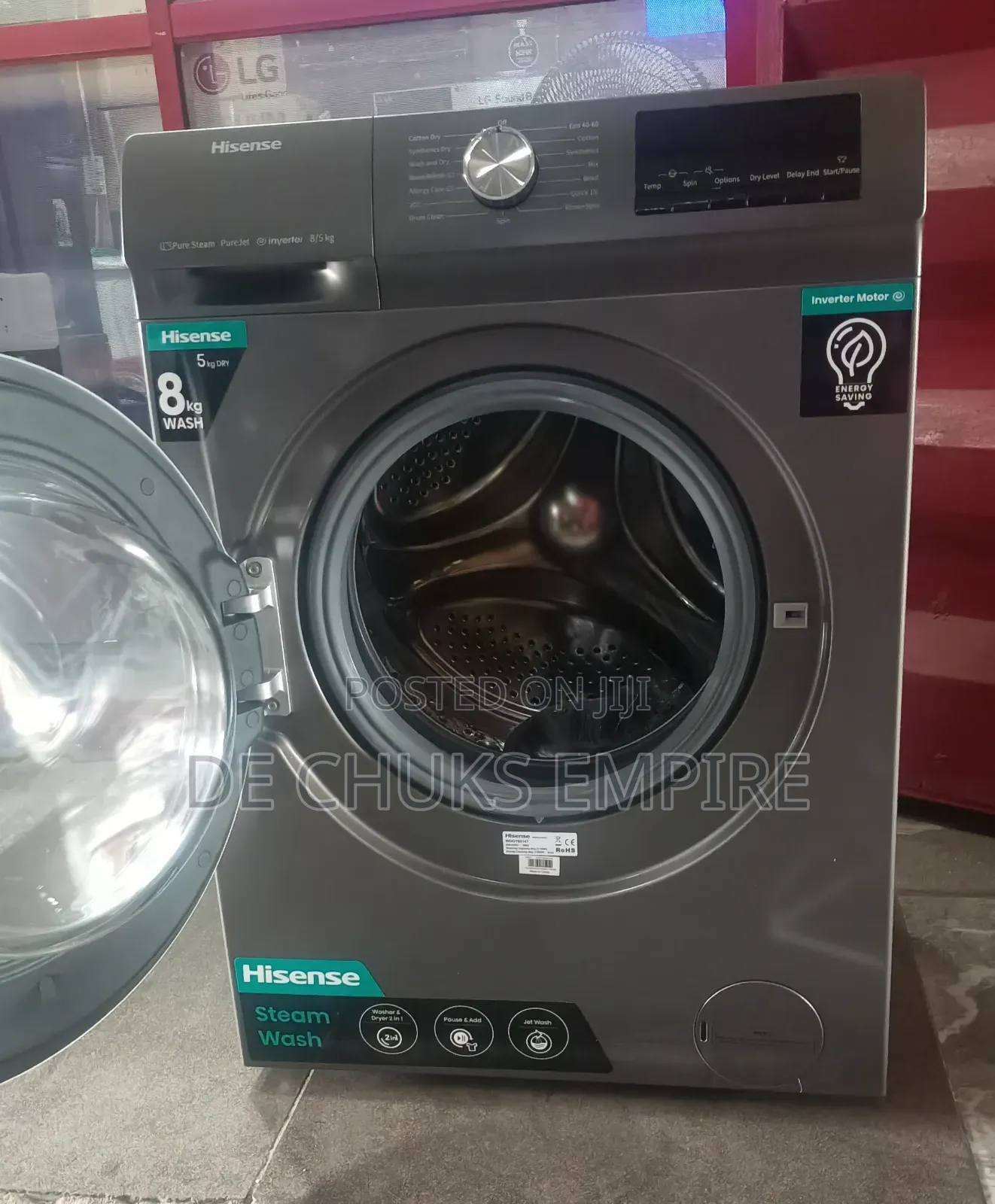 Hisense Inverter 8/4kg Front Loader Automatic Washer/Dryer
