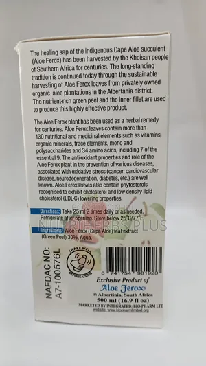 Aloe Ferox Herbal Remedy for High Blood Pressure