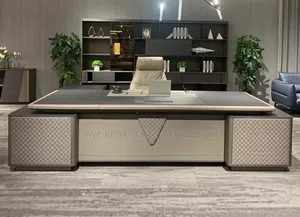 High Quality Boss Office Table With Extension and Bookshelf.