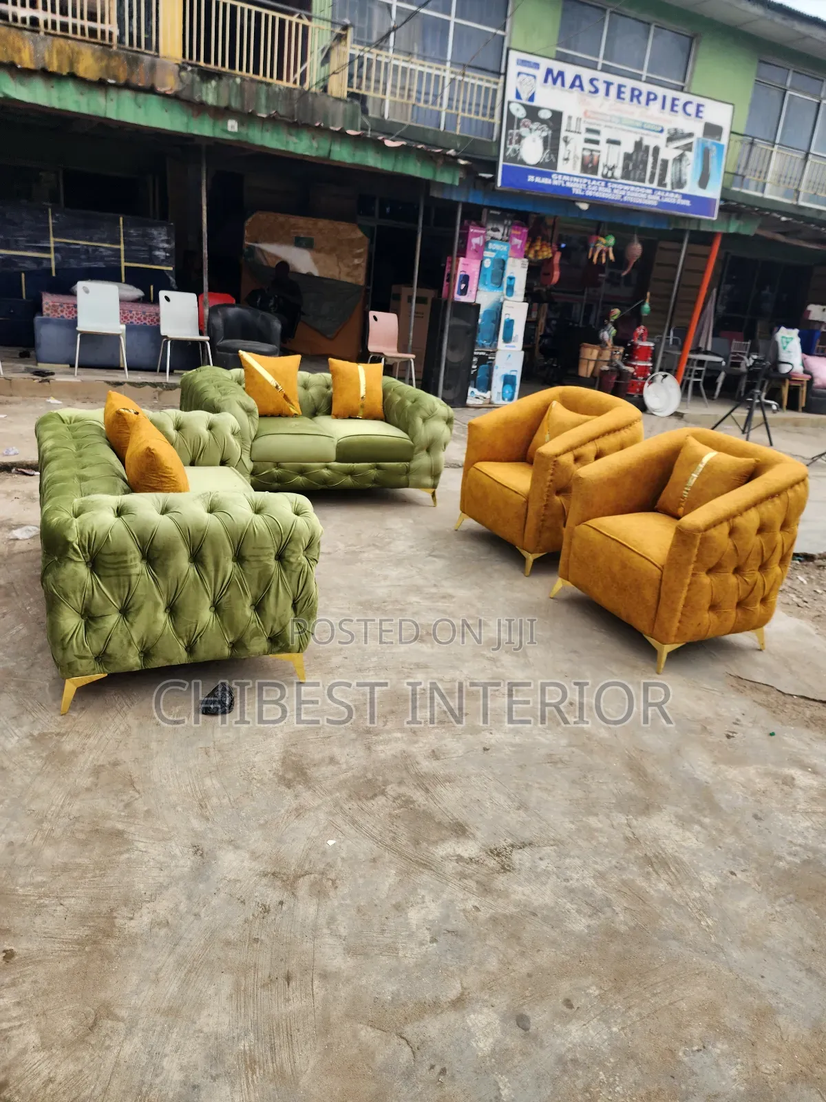 6 Seaters Padded Upholstery Sofa
