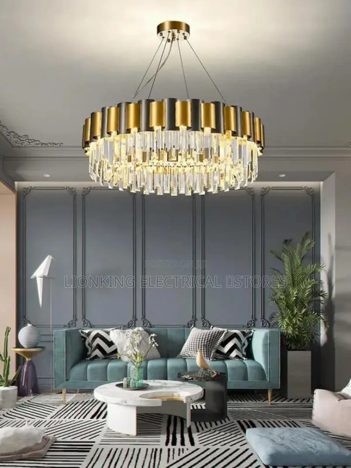Gold Black Chandelier