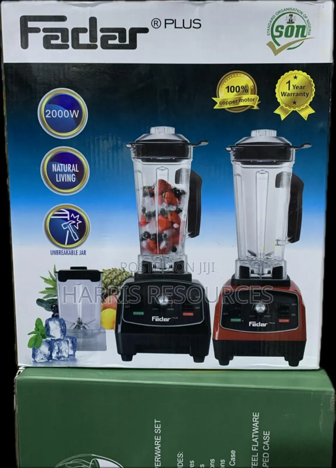 Fadar Commercial Blender Double Cup