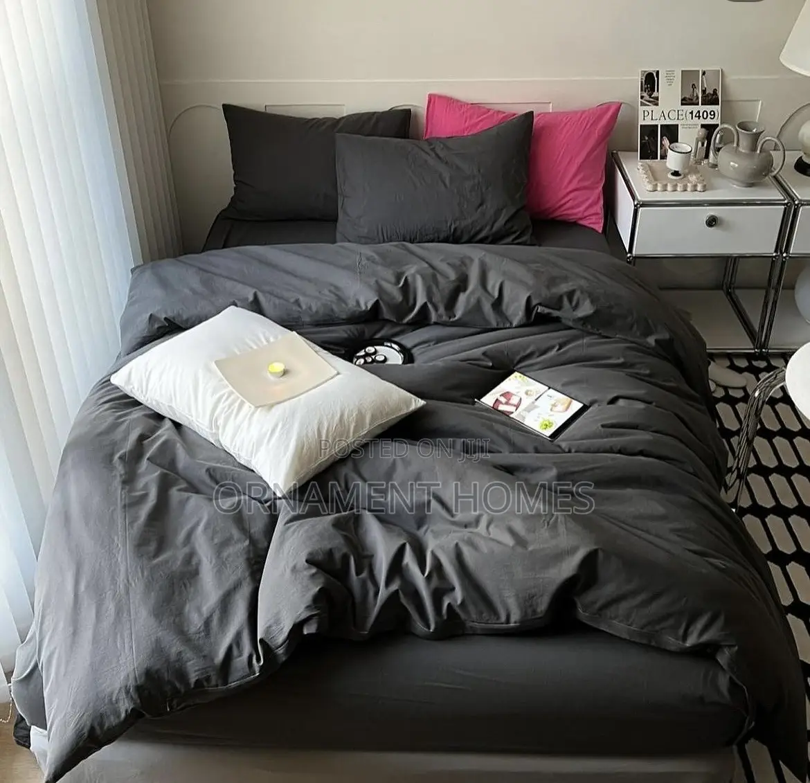 Duvet Bedsheet and Pillowcases (All Black)