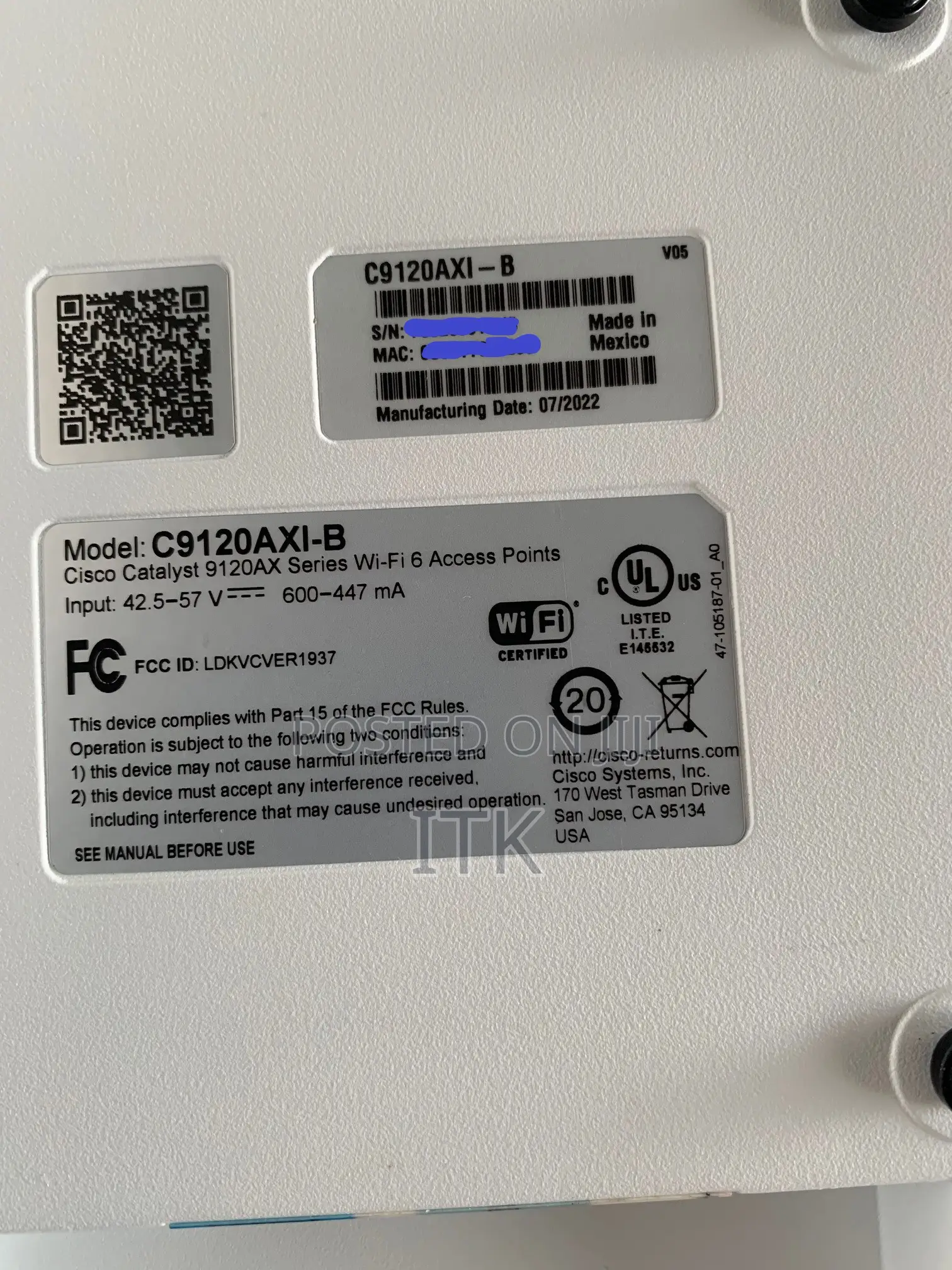 Cisco Catalyst 9120axi Access Points