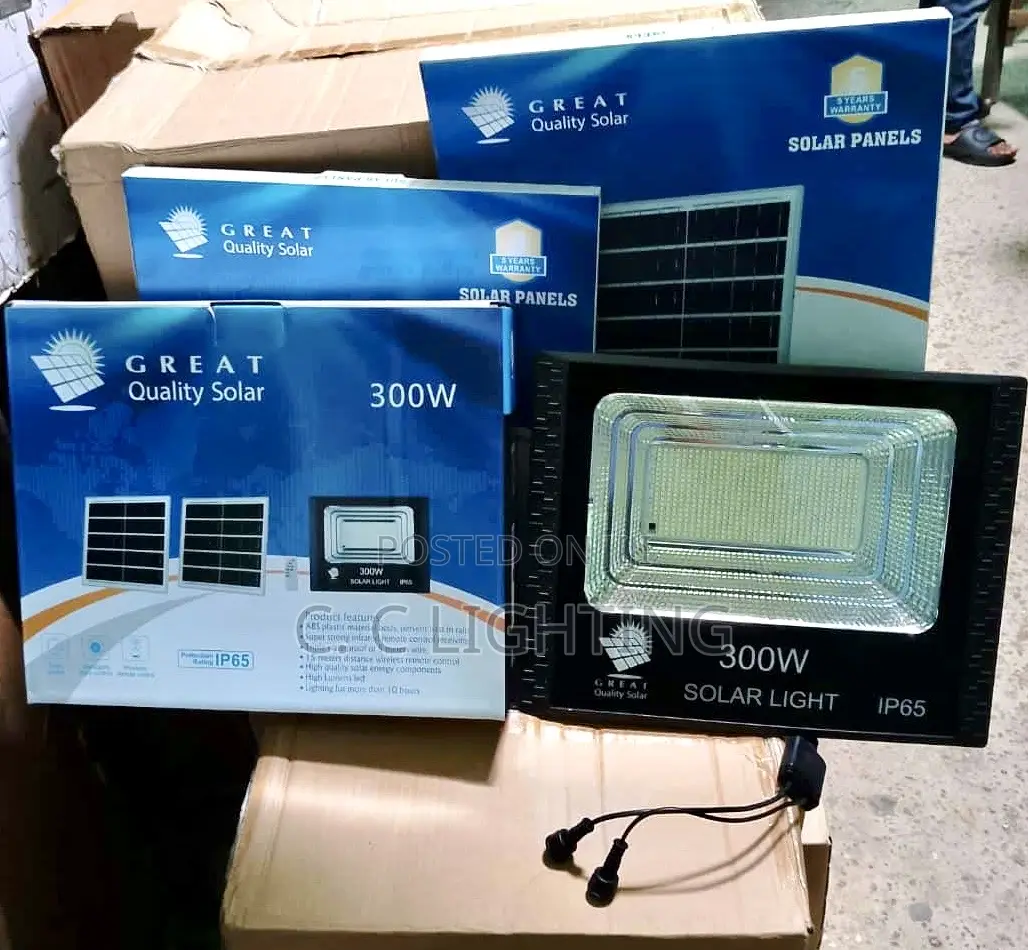 Great Solar Flood Light 300watt Double Panel