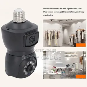 Dual Lens Wi-Fi Bulb PTZ Camera V380 Pro