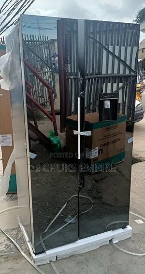Hisense Black Mirror Side by Side Fridge + Water Dispenser