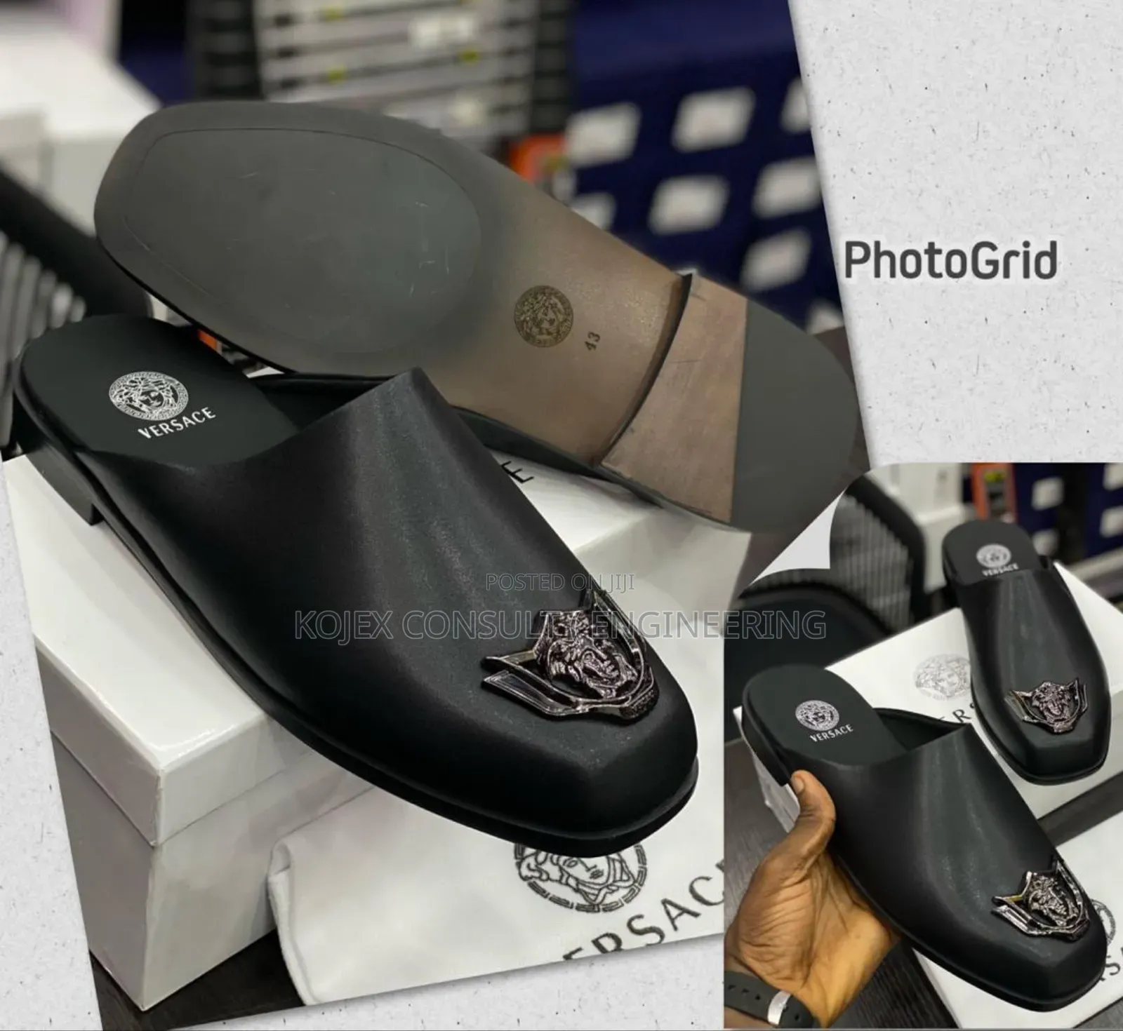 Original Quality Men Versace Mules Haf Shoe