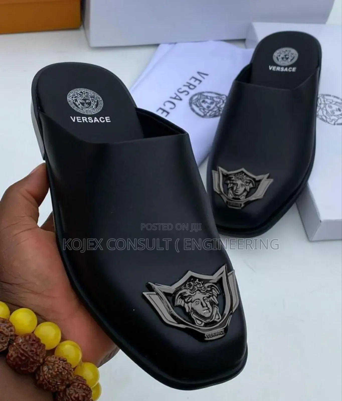 Original Quality Men Versace Mules Haf Shoe