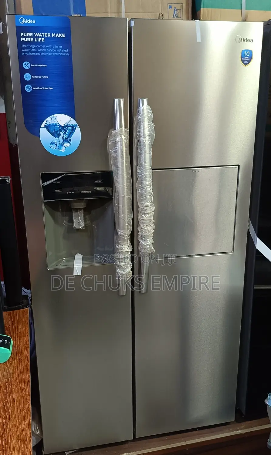 Midea Inverter Side by Side Fridge With Ice Cube Maker-500l