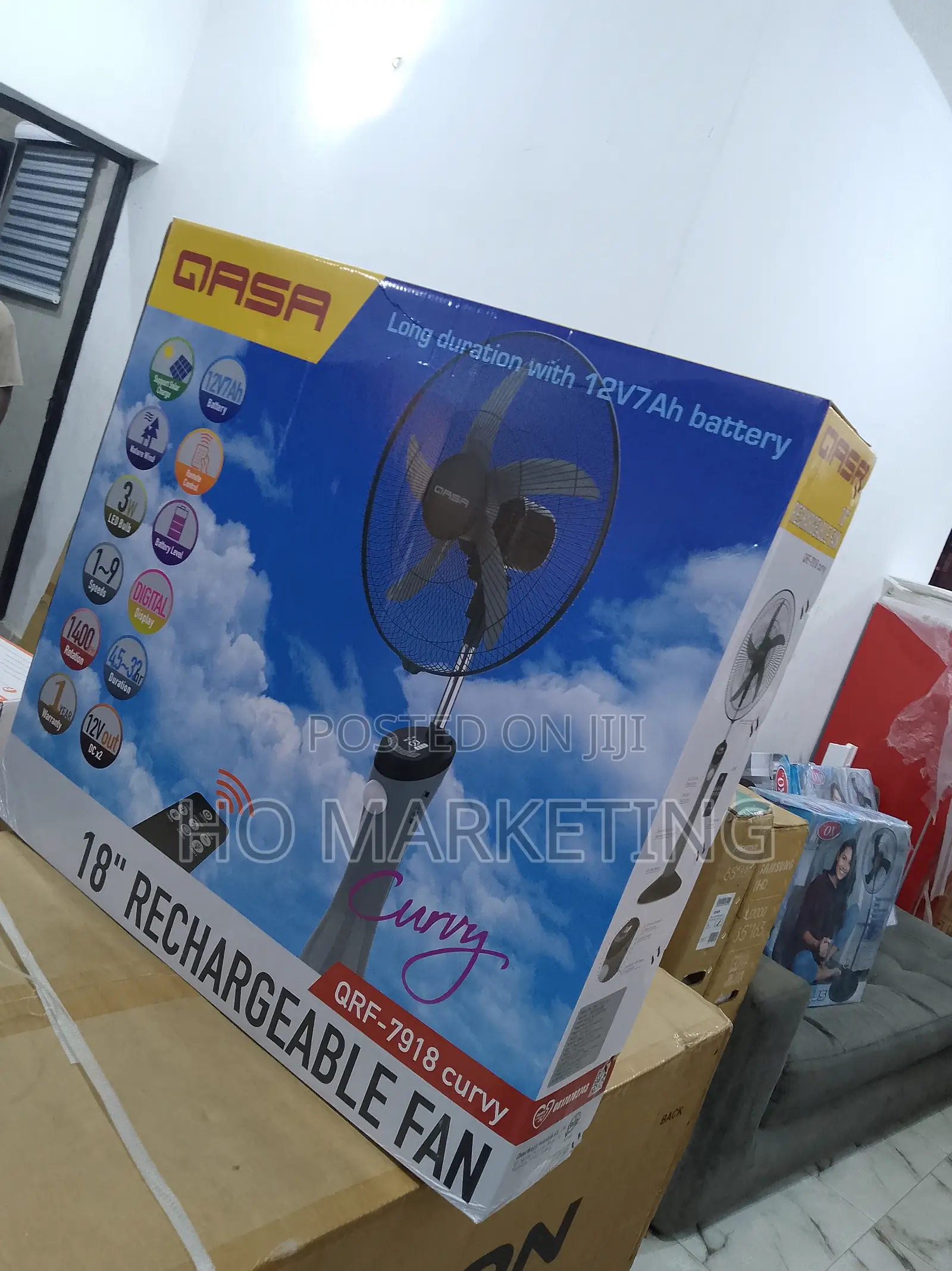 The QASA 18" Rechargeable Stand Fan -QRF-7918