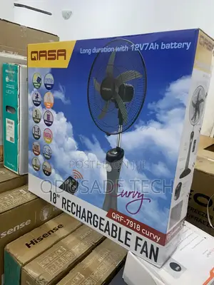 Photo - Cool Comfort Qasa Rechargeable Fan QRF-7918 Curvy - 18"