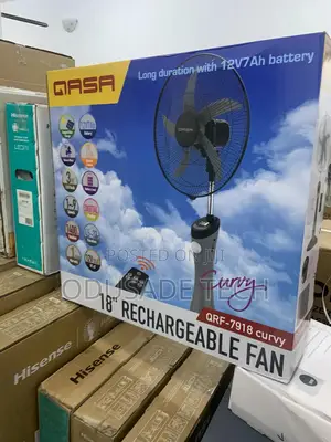 Photo - Qasa Rechargeable Fan QRF-7918 Curvy - 18"