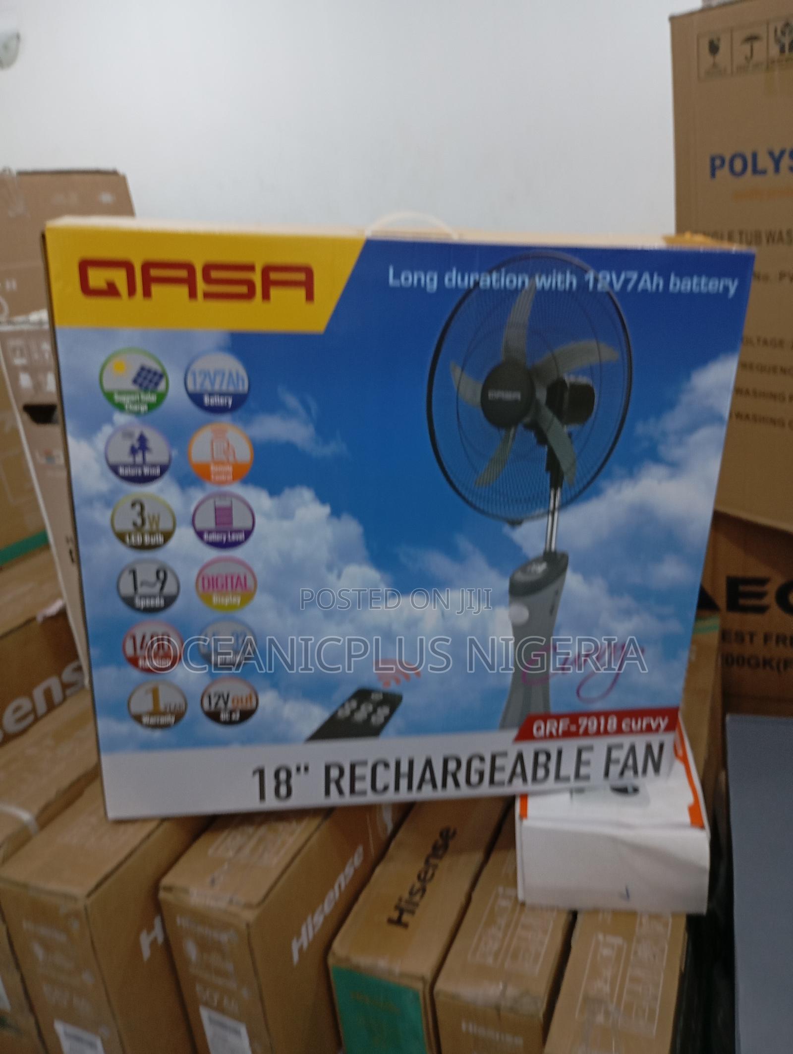 Reliable 18inches QASA Rechargeable Stnading Fan