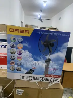 Super Personal Fan Qasa Rechargeable Fan QRF-7918 Curvy - 18
