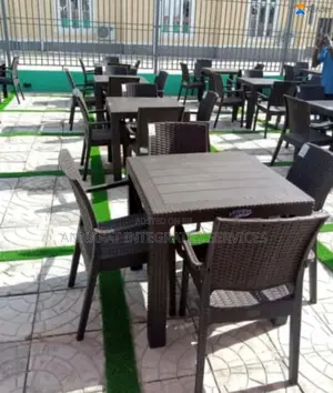4 Set of Outdoor Rattan Chair and a Table