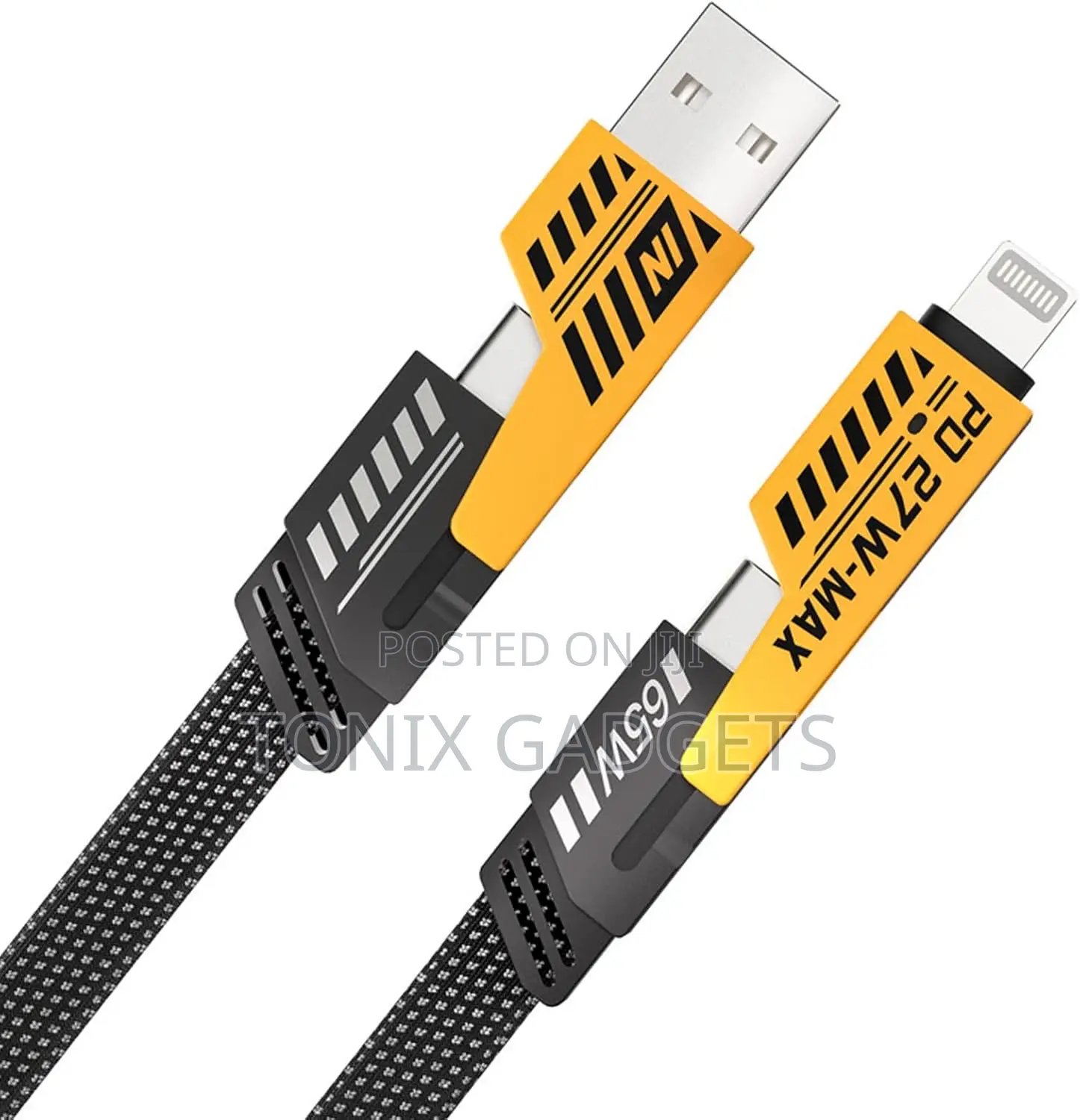 4 in 1 Convertible Data Cable-65w Multiple Charging Cable~1M