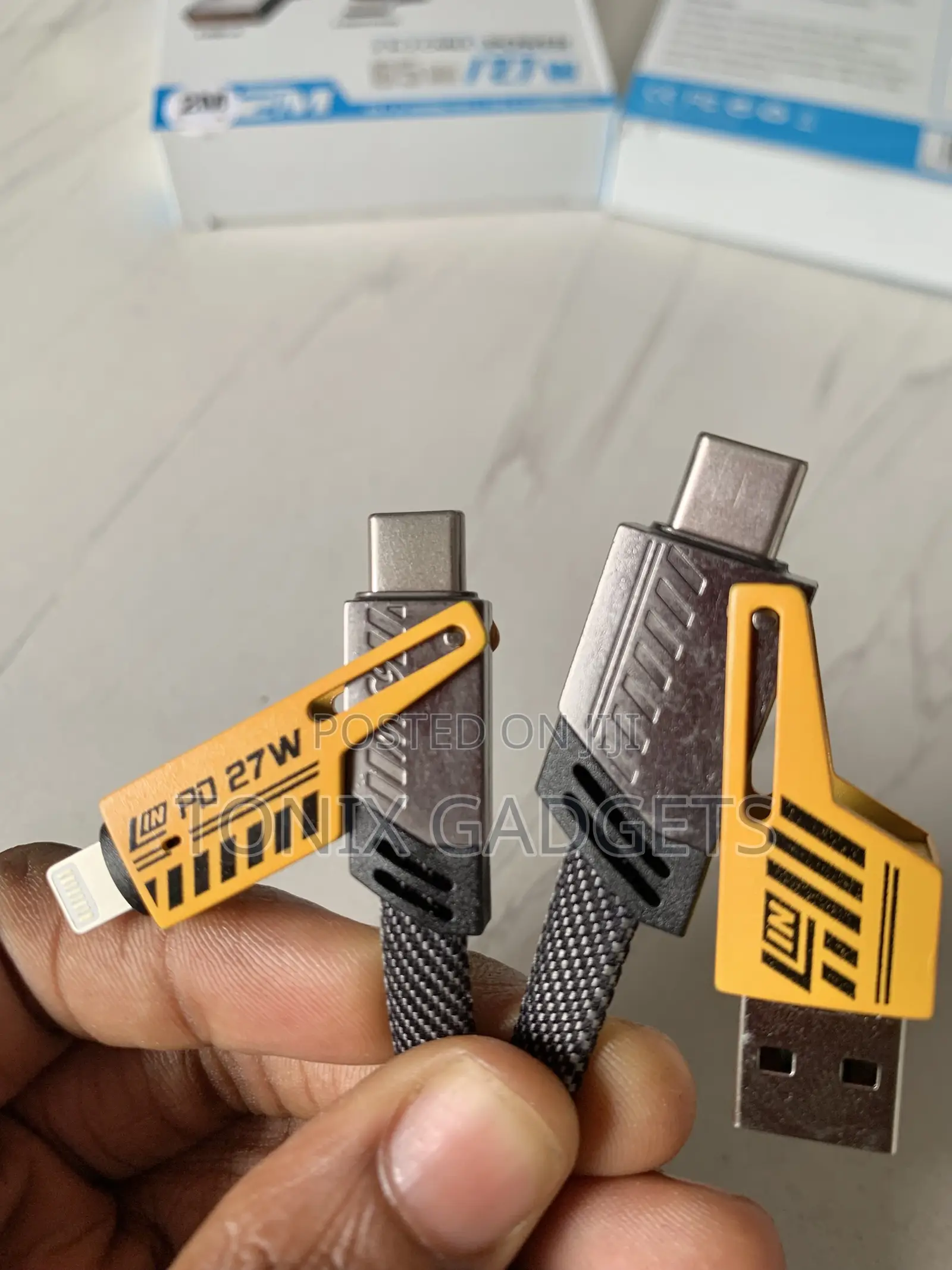 4 in 1 Convertible Data Cable-65w Multiple Charging Cable~1M