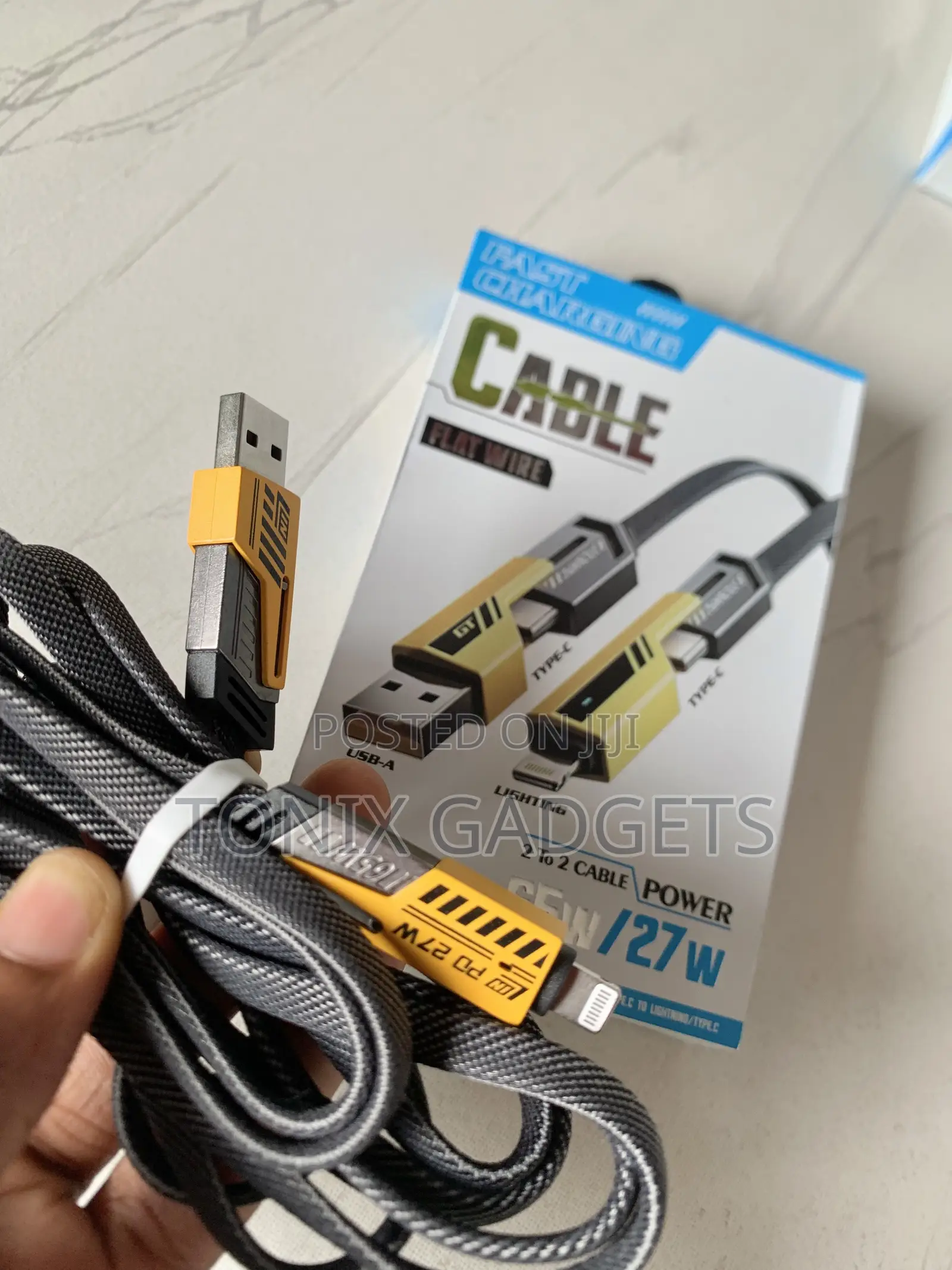 4 in 1 Convertible Data Cable-65w Multiple Charging Cable~1M
