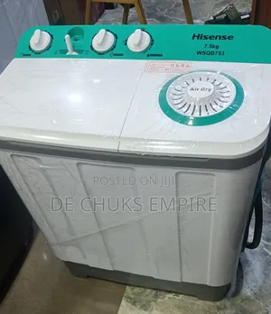 >>Hisense 7.5kg Semi Automatic Wash Spin, Washing Machine<
