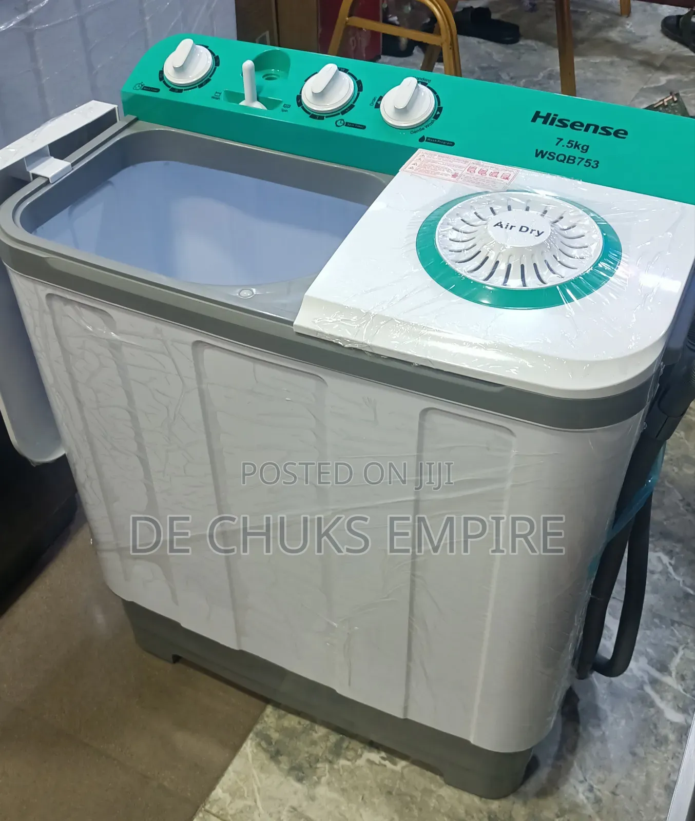 >>Hisense 7.5kg Semi Automatic Wash Spin, Washing Machine<